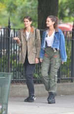 KAIA GERBER Out With a Friend in New York 06/13/2018