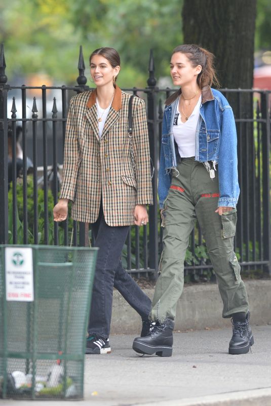 KAIA GERBER Out With a Friend in New York 06/13/2018