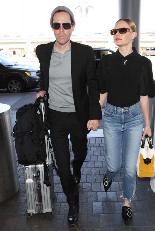 KATE BOSWORTH and Michael Polish at LAX Airport in Los Angeles 06/28/2018