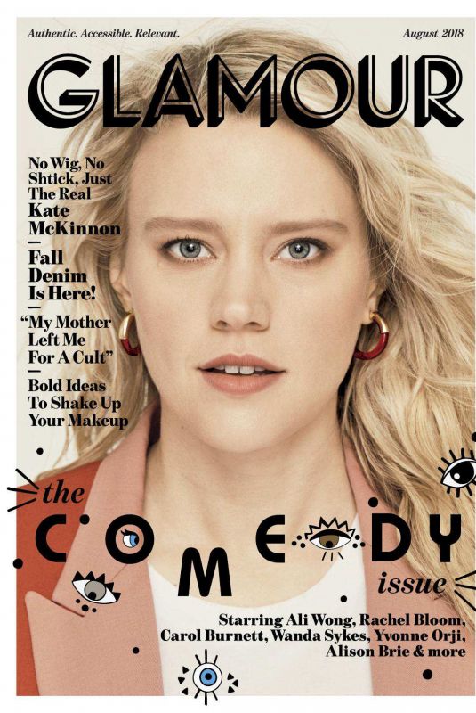 KATE MCKINNON in Glamour Magazine, August 2018 Issue