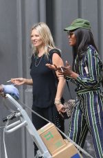 KATE MOSS and NAOMI CAMPBELL Take in a Smoke in New York 06/07/2018
