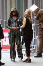 KATE MOSS and NAOMI CAMPBELL Take in a Smoke in New York 06/07/2018