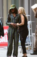 KATE MOSS and NAOMI CAMPBELL Take in a Smoke in New York 06/07/2018