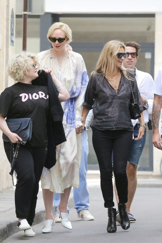 KATE MOSS, KELLY OSBOURNE and GWENDOLINE CHRISTIE Out in Paris 06/24/2018