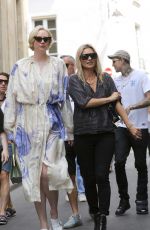 KATE MOSS, KELLY OSBOURNE and GWENDOLINE CHRISTIE Out in Paris 06/24/2018