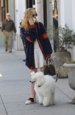 KATHRYN NEWTON Out with Her Dog on Rodeo Drive in Beverly Hills 06/20/2018