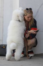 KATHRYN NEWTON Out with Her Dog on Rodeo Drive in Beverly Hills 06/20/2018