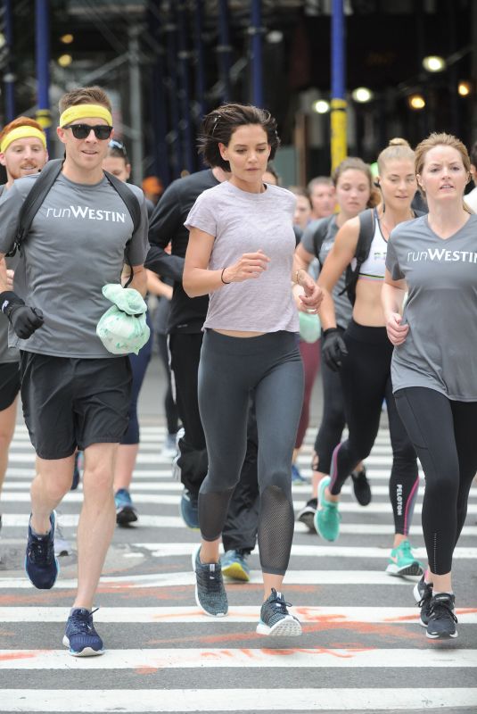KATIE HOLMES at Johns Westin Hotels & Resorts to Run in New York 06/06/2018
