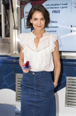 KATIE HOLMES at Perksicle Tour Event at Rockefeller Center in New York 06/21/208
