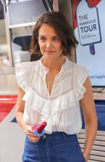 KATIE HOLMES at Perksicle Tour Event at Rockefeller Center in New York 06/21/208