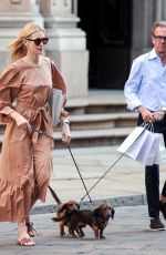 KELLY RUTHERFORD Out Shopping in Milan 06/26/208