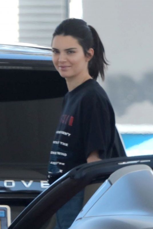 KENDALL JENNER at a Gas Station in Los Angeles 06/27/2018