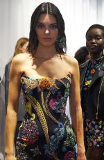 KENDALL JENNER at Backstage of Versace Fashion Show in Milan 06/16/2018