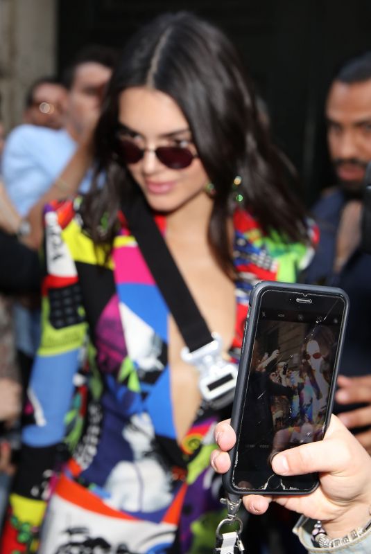 KENDALL JENNER Leaves Versace Show at Milan Fashion Week 06/16/2018