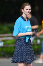 KERRIS DORSEY on the Set of Ray Donovan at Washington Square Park in New York 06/18/2018
