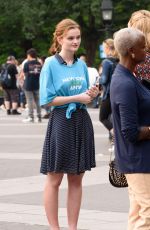 KERRIS DORSEY on the Set of Ray Donovan at Washington Square Park in New York 06/18/2018