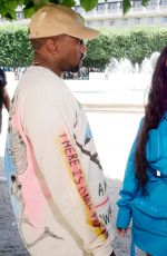 KIM KARDASHIAN and Kanye West at Louis Vuitton Show at Paris Fashion Week 06/21/2018