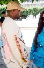KIM KARDASHIAN and Kanye West at Louis Vuitton Show at Paris Fashion Week 06/21/2018