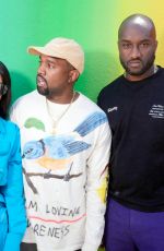 KIM KARDASHIAN and Kanye West at Louis Vuitton Show at Paris Fashion Week 06/21/2018