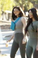KIM KARDASHIAN and KYLIE JENNER in Tights Out in Calabasas 06/11/2018