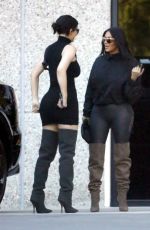 KIM KARDASHIAN and KYLIE JENNER in Tights Out in Calabasas 06/11/2018