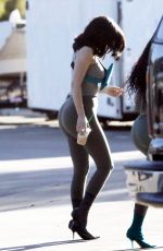KIM KARDASHIAN and KYLIE JENNER in Tights Out in Calabasas 06/11/2018