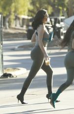 KIM KARDASHIAN and KYLIE JENNER in Tights Out in Calabasas 06/11/2018