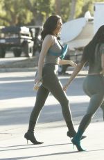 KIM KARDASHIAN and KYLIE JENNER in Tights Out in Calabasas 06/11/2018