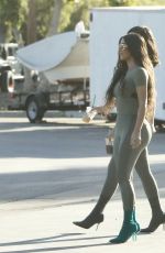 KIM KARDASHIAN and KYLIE JENNER in Tights Out in Calabasas 06/11/2018