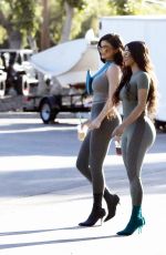 KIM KARDASHIAN and KYLIE JENNER in Tights Out in Calabasas 06/11/2018