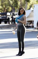 KIM KARDASHIAN and KYLIE JENNER in Tights Out in Calabasas 06/11/2018