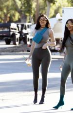 KIM KARDASHIAN and KYLIE JENNER in Tights Out in Calabasas 06/11/2018