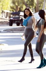 KIM KARDASHIAN and KYLIE JENNER in Tights Out in Calabasas 06/11/2018