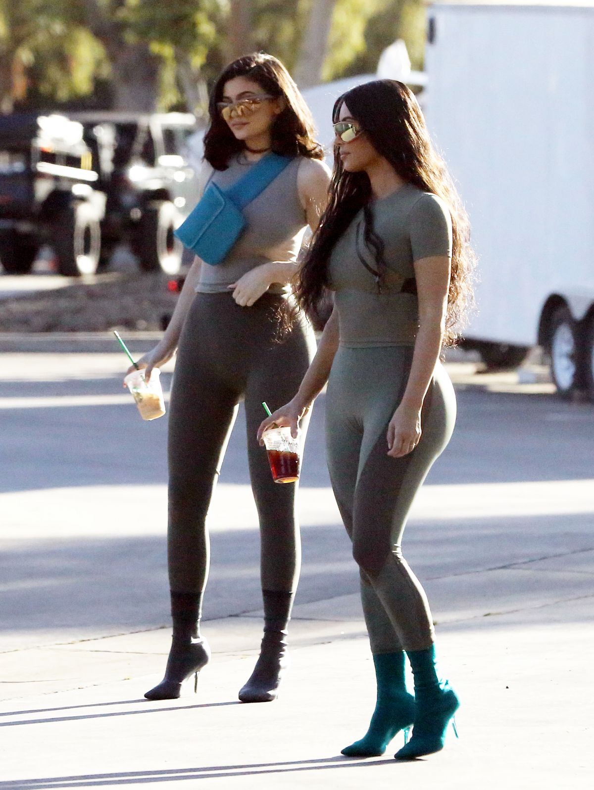 KIM KARDASHIAN and KYLIE JENNER in Tights Out in Calabasas 06/11/2018 ...