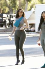 KIM KARDASHIAN and KYLIE JENNER in Tights Out in Calabasas 06/11/2018
