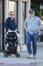 KIRSTEN DUNST and Jesse Plemons Out with Newborn Baby Ennis in Los Angeles 06/22/2018