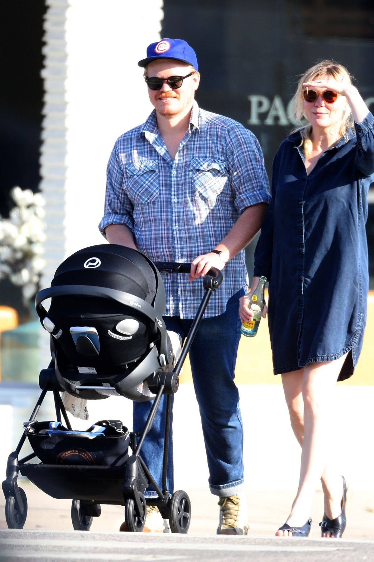 KIRSTEN DUNST and Jesse Plemons Out with Newborn Baby Ennis in Los ...