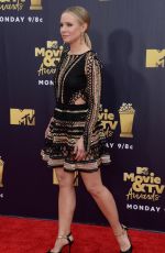 KRISTEN BELL at 2018 MTV Movie and TV Awards in Santa Monica 06/16/2018