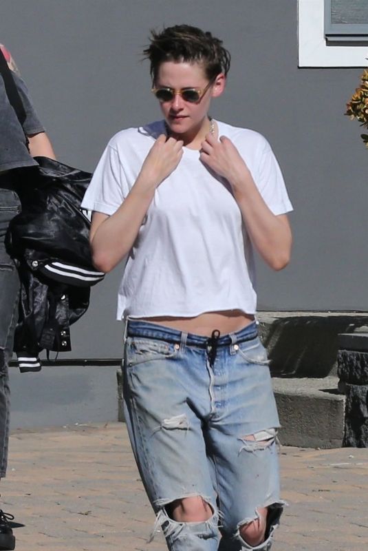 KRISTEN STEWART in Ripped Jeand Out in Los Angeles 06/11/2018