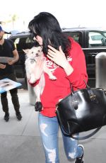 KRYSTEN RITTER with Her Dog at Los Angeles International Airport 06/04/2018