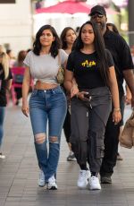 KYLIE JENNER and JORDAN WOODS Out in Calabasas 06/08/2018