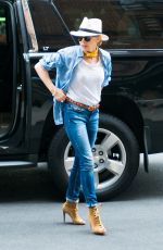 KYLIE MINOGUE in Jeans Out in New York 06/22/2018