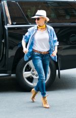 KYLIE MINOGUE in Jeans Out in New York 06/22/2018