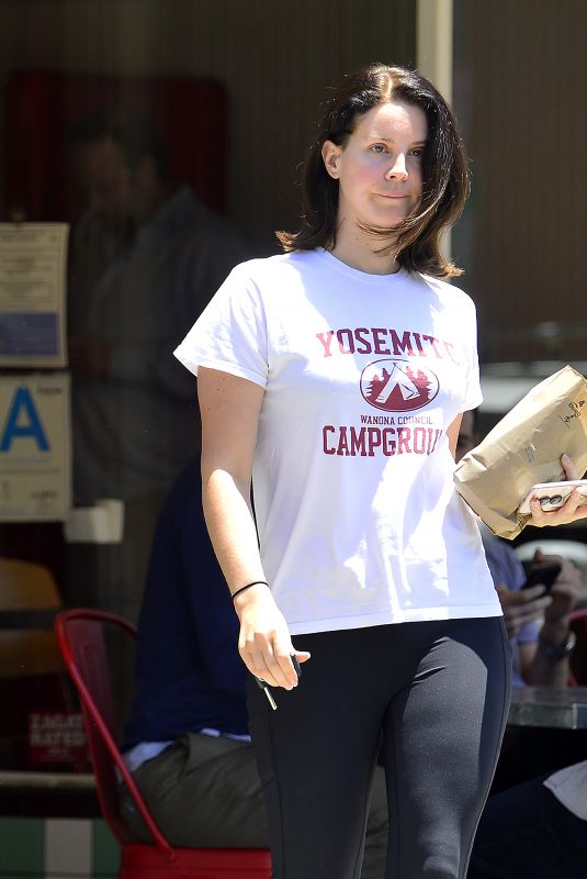 LANA DEL REY Out and About in Los Angeles 06/18/2018