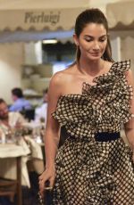 LILY ALDRIDGE Out for Dnner in Rome 06/28/2018