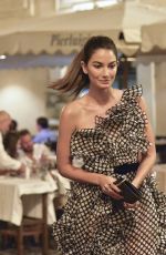 LILY ALDRIDGE Out for Dnner in Rome 06/28/2018