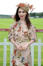 LILY COLLINS at Cartier Queens Cup Polo in Windsor 06/17/2018