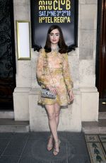LILY COLLINS at Miu Miu 2019 Cruise Collection Show in Paris 06/30/2018