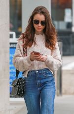 LILY COLLINS Heading to Skin Care Salon in Beverly Hills 05/30/2018