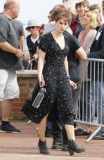 LILY JAMES on the Set of Danny Boyles New Movie in London 06/27/2018